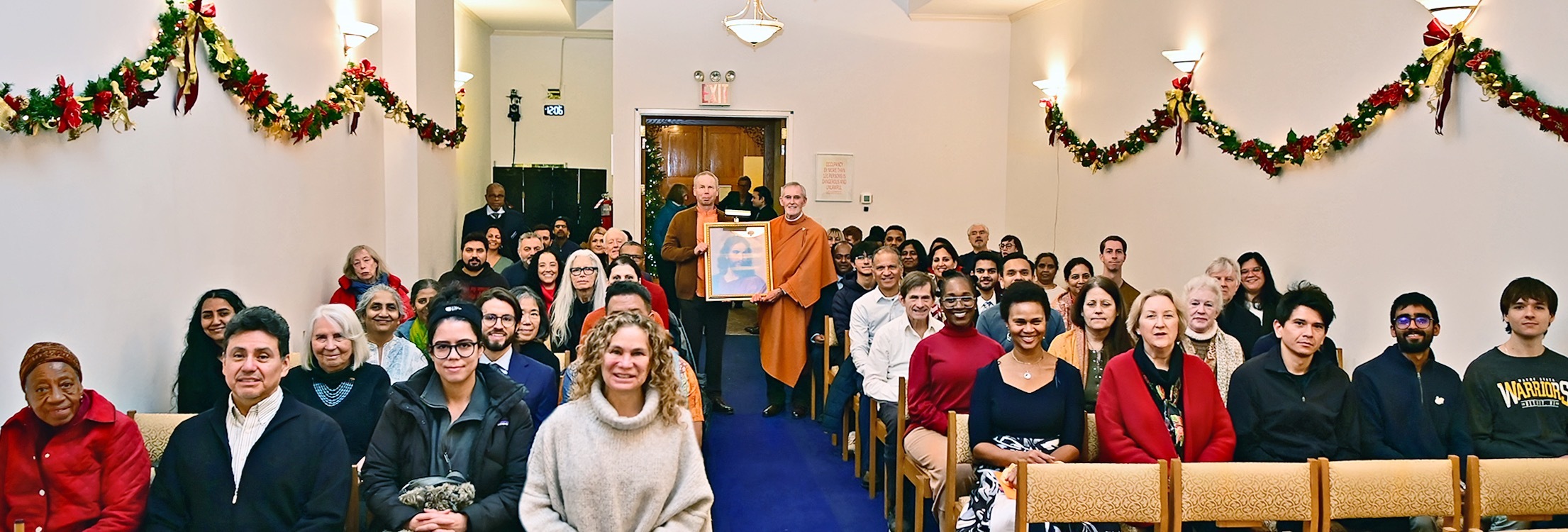 Christmas events at the New York City Center were conducted by Brother Naradananda and Brother Vidurananda.