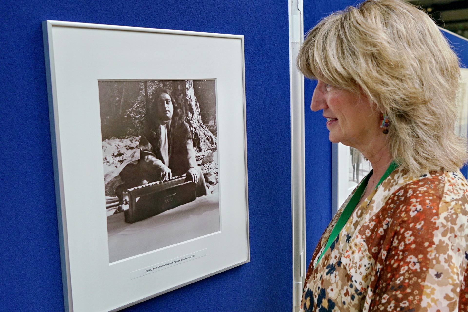 A photo display of historic photos of Paramahansa Yogananda was available for viewing.