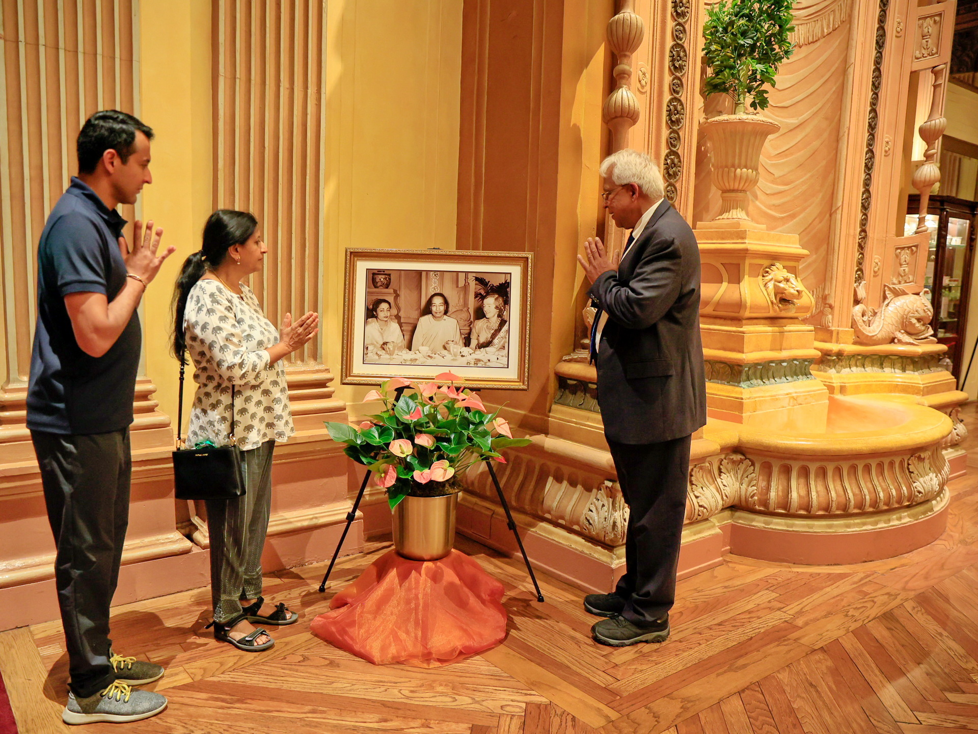 Several historical photographs were on display at the nearby Biltmore Hotel, the location of Paramahansaji's mahasamadhi in 1952.