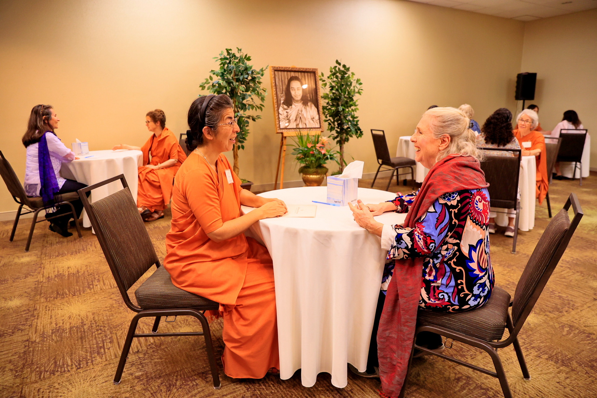 SRF nuns offered spiritual counseling to women throughout the week.