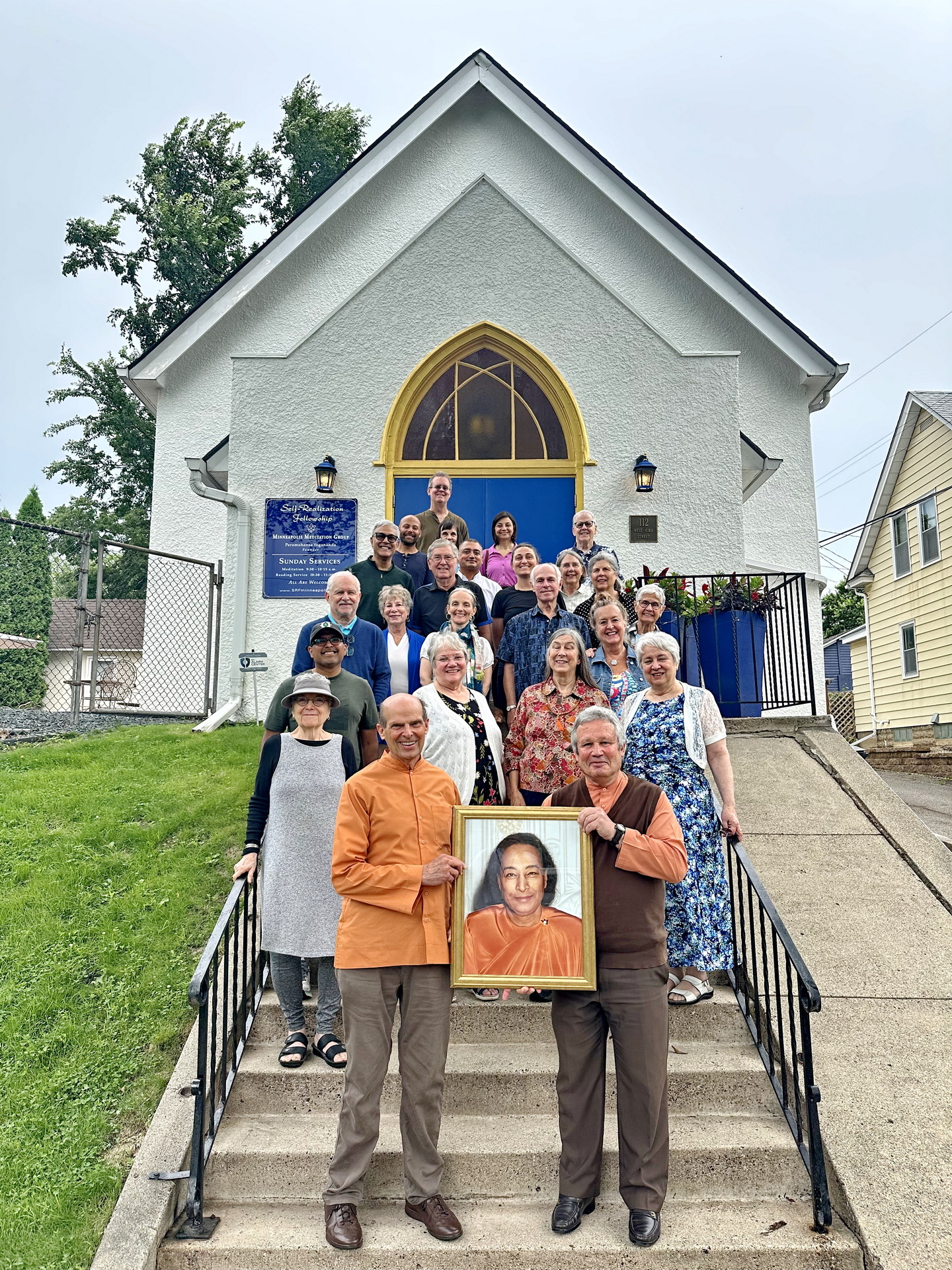 The Minneapolis Meditation Group was visited by Brother Keshavananda and Brother Nakulananda.