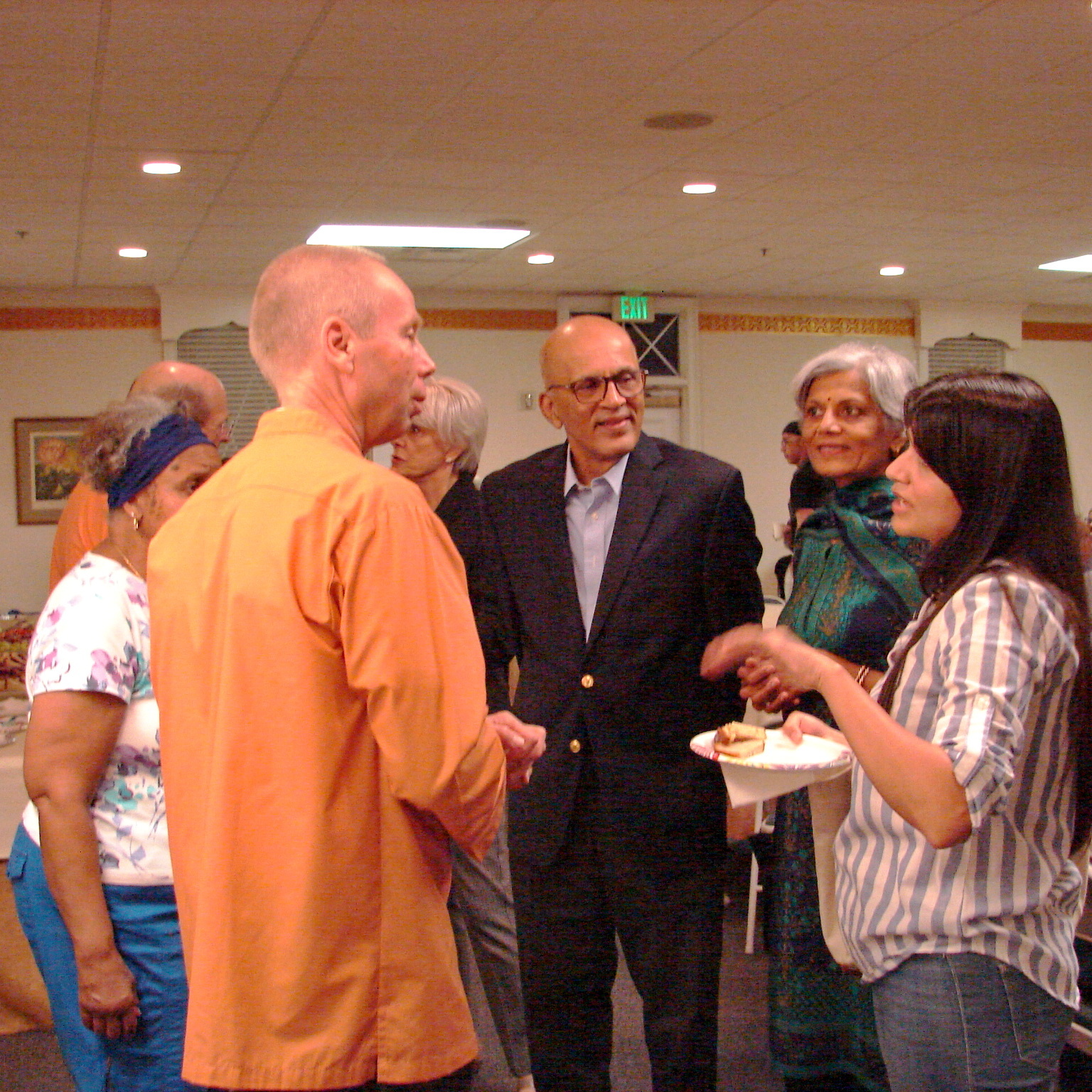 The monks had a chance to spend time with the members after the program.