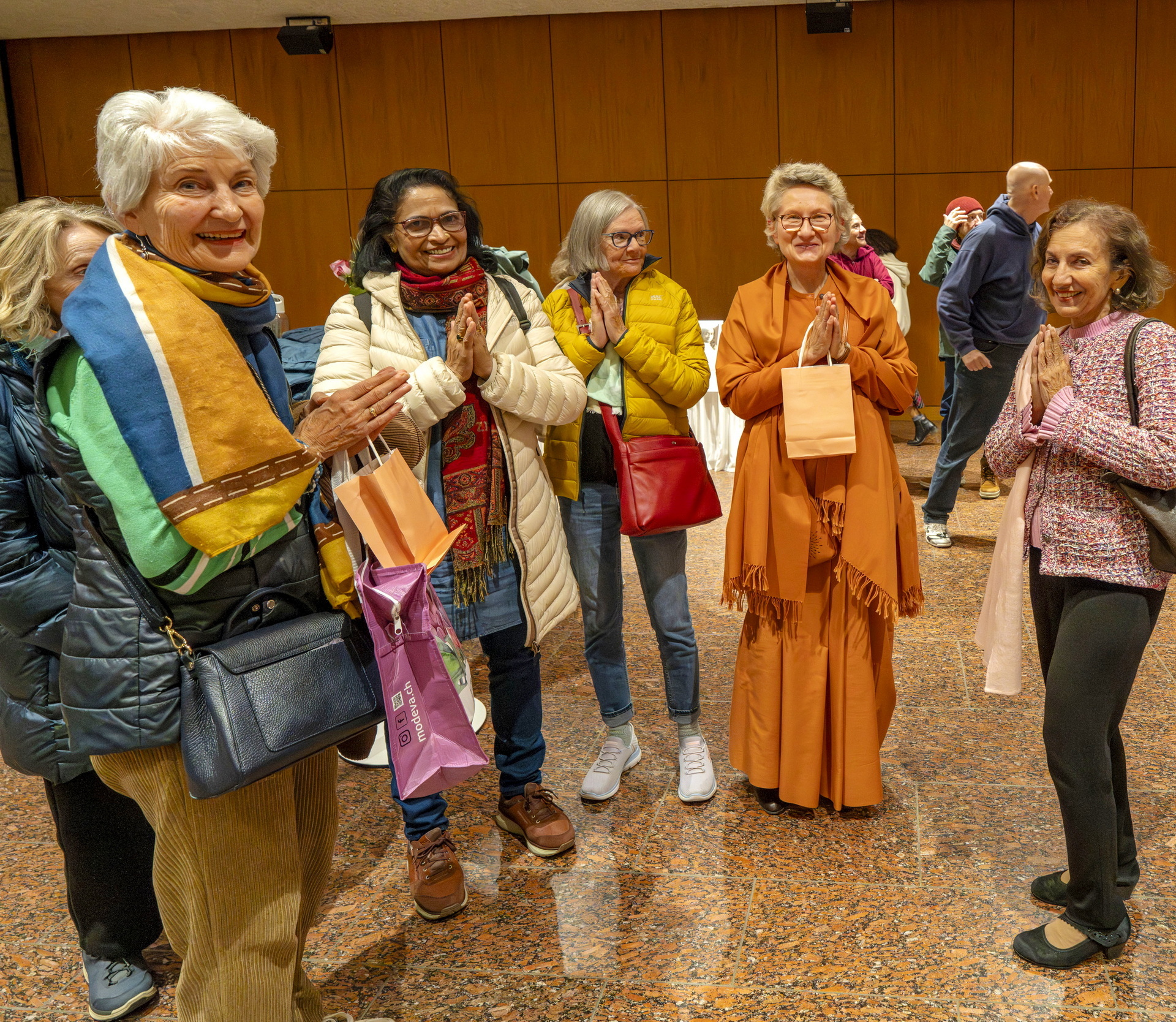 ....and devotees have an opportunity to connect with Sister Bhagavati.