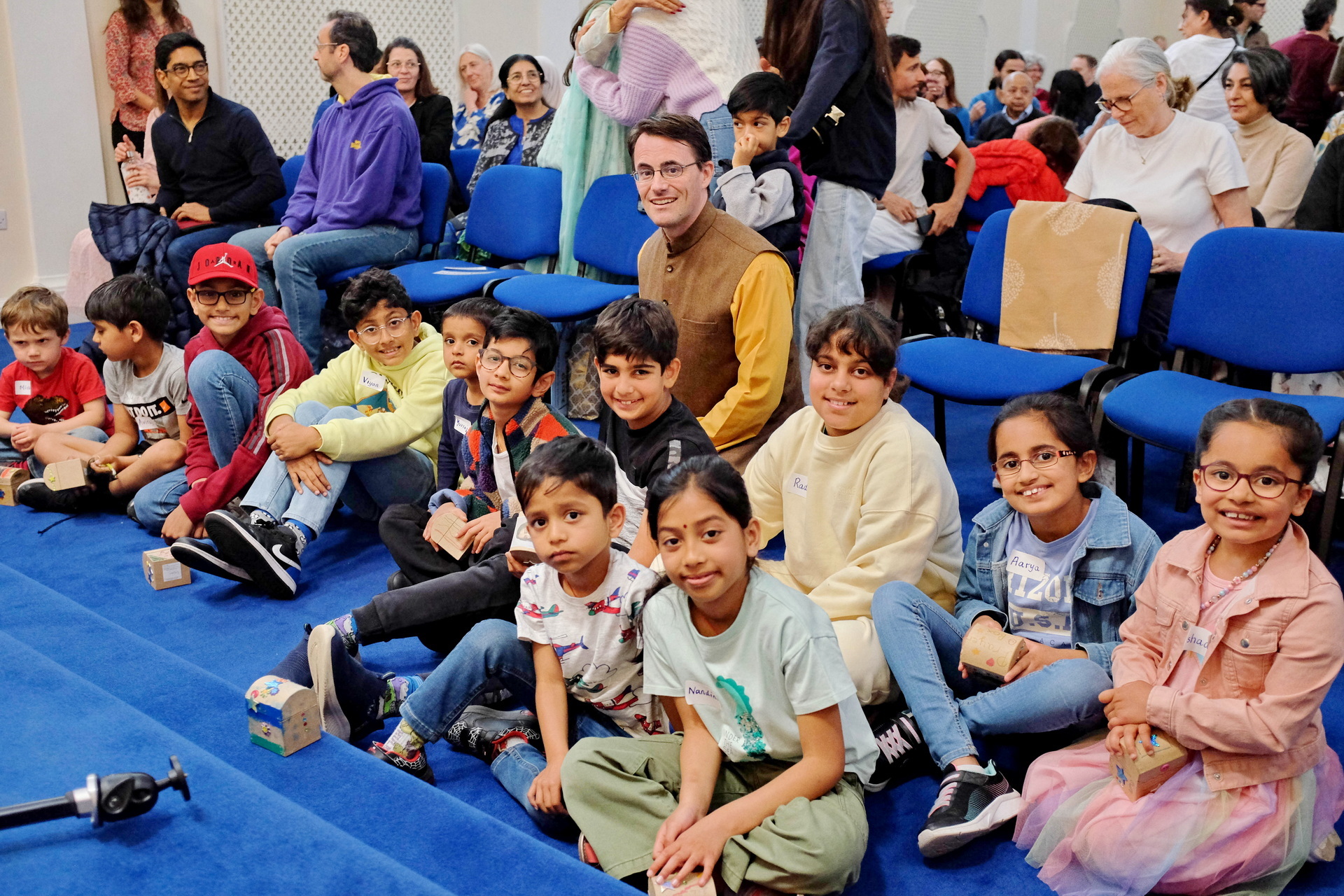 Brahmachari Daniel with London Center Sunday school children.