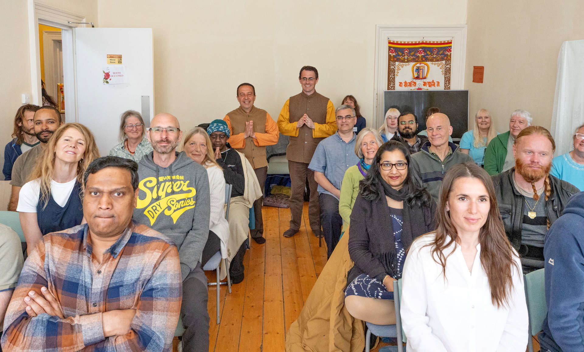 The monks also visited the Glasgow Meditation Group.