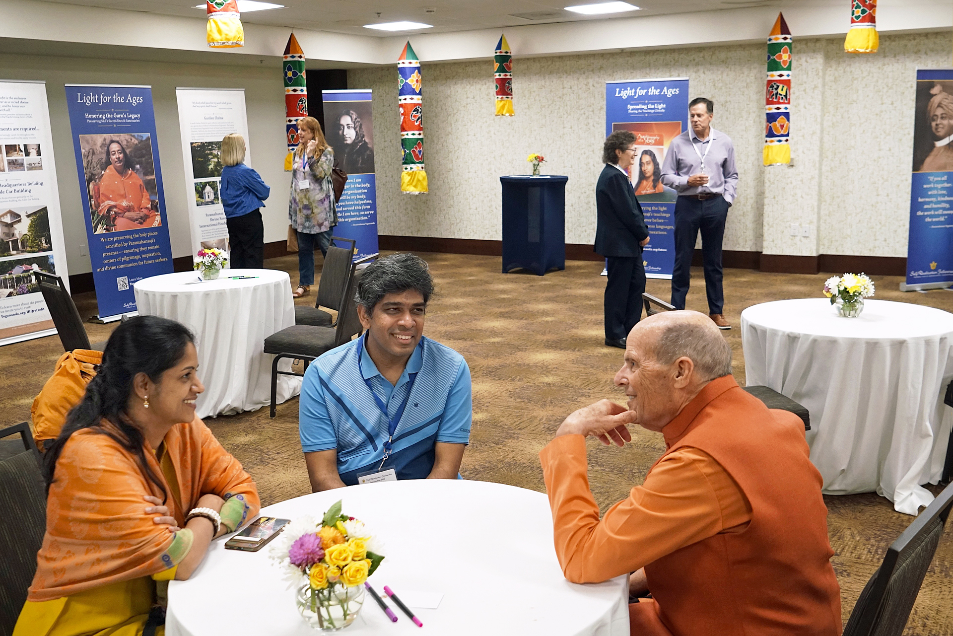 A special room featuring the growth of the SRF work was organized by the SRF Department of Philanthropic Planning.