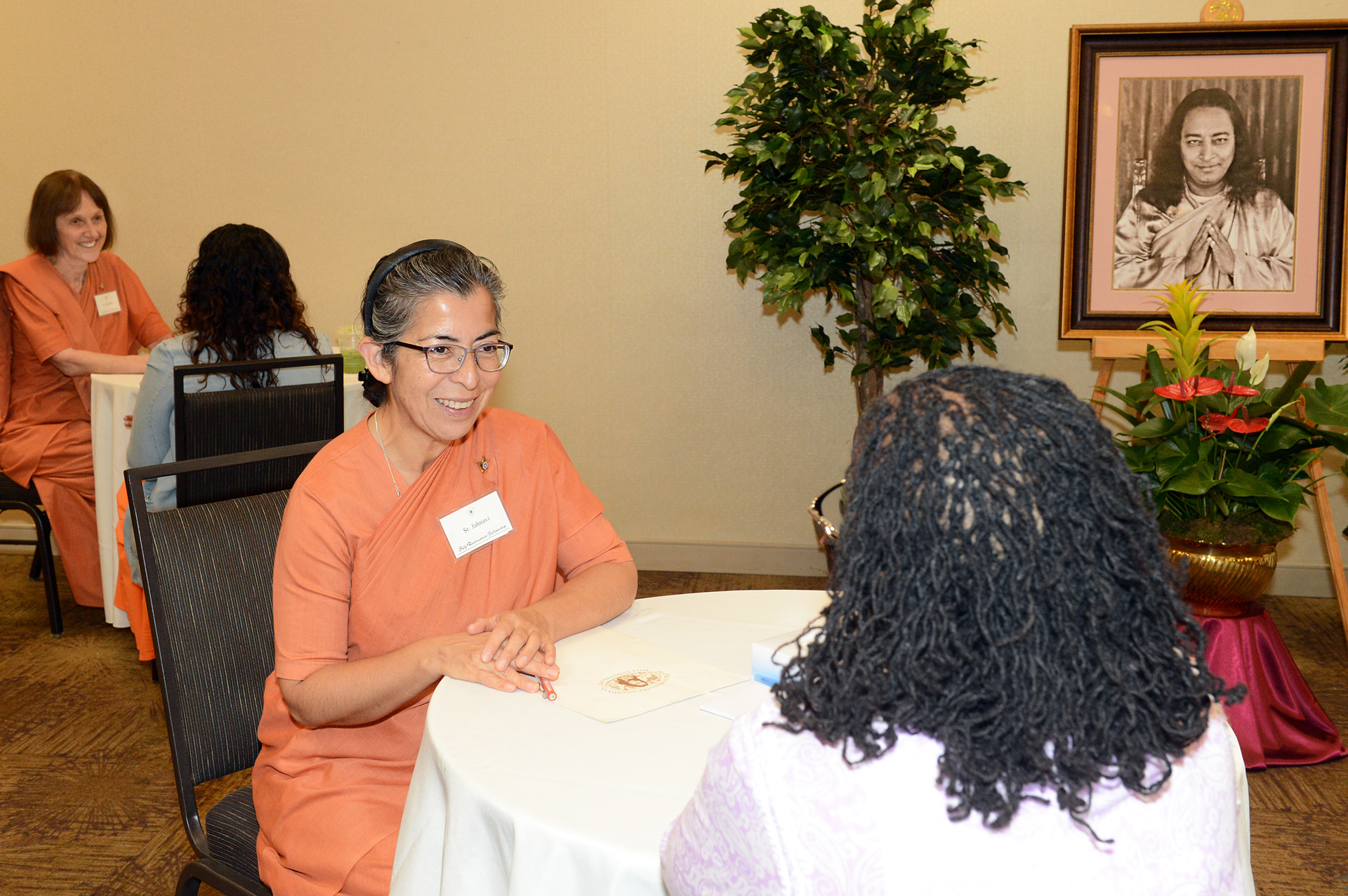 SRF nuns offer spiritual counseling to women.