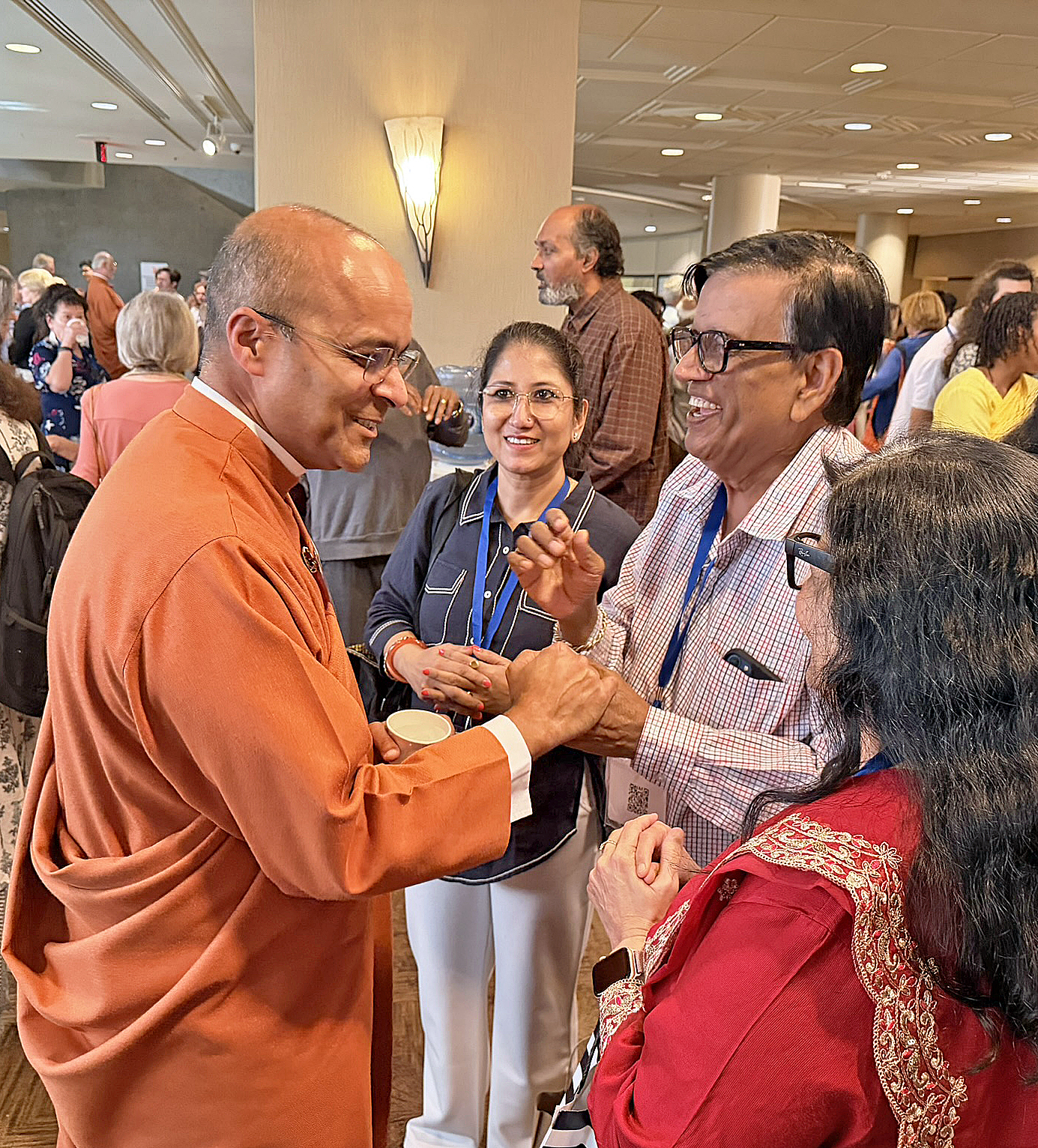 Brother Kamalananda extends a heartfelt greeting.
