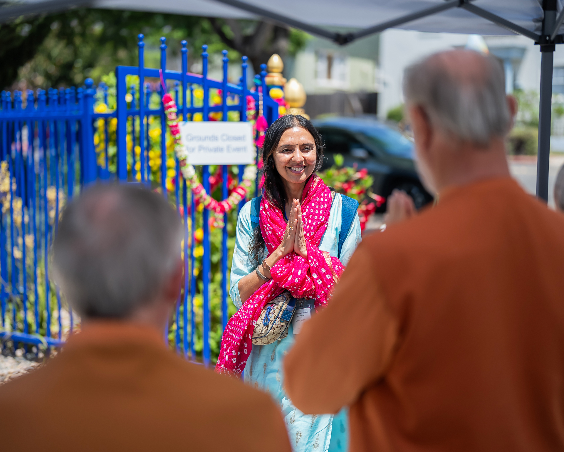 ...arriving for a pilgrimage to Paramahansaji's San Diego Temple.