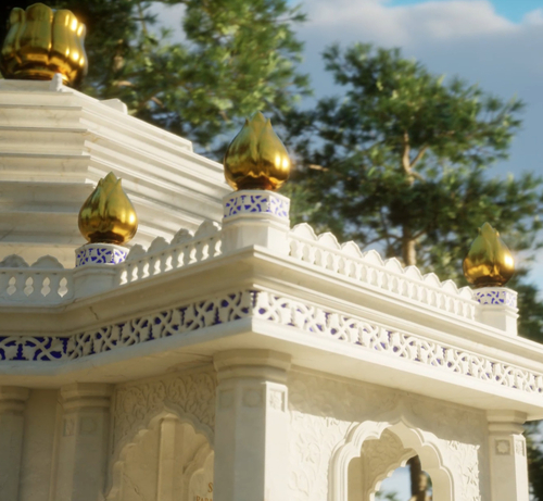 Garden Shrine Portico Roof