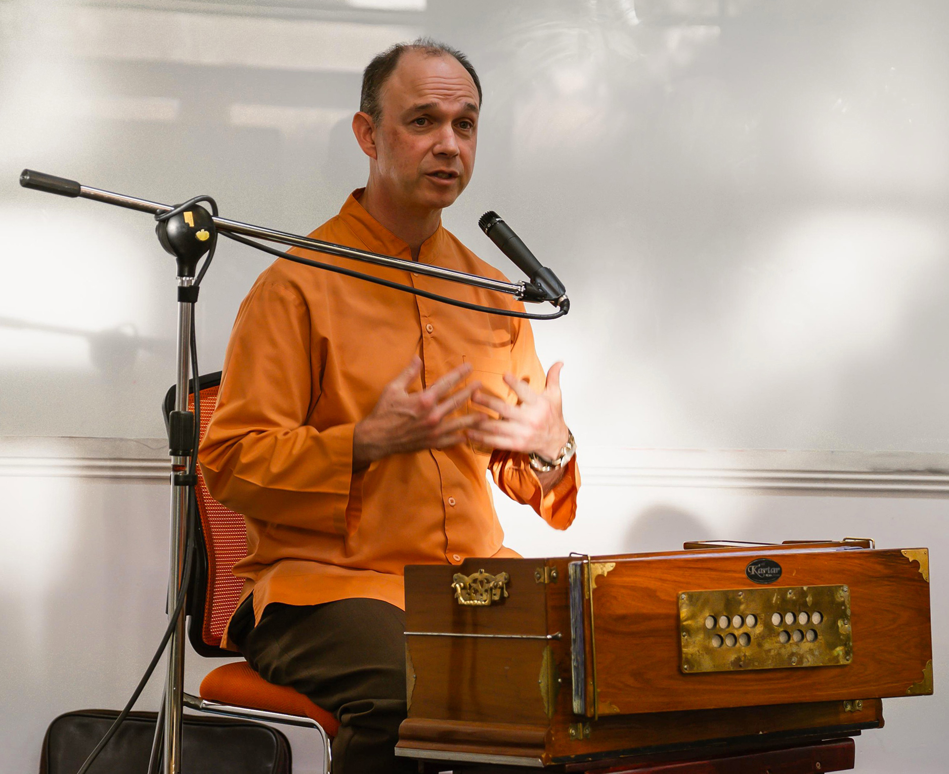 ...and Brother Bhimananda speaks on the teachings of Paramahansa Yogananda.