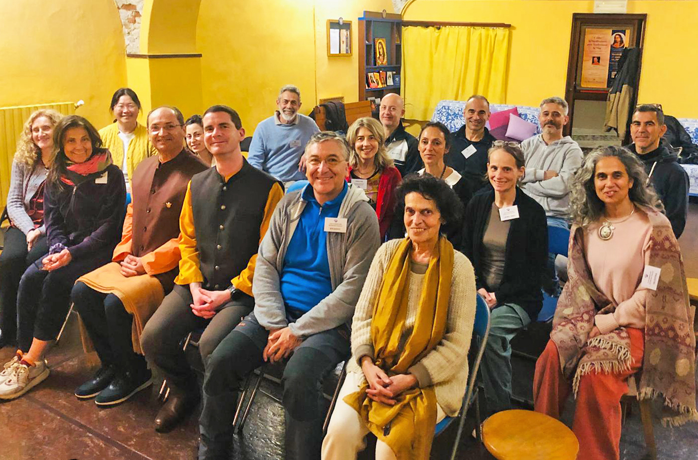 Brother Tyagananda and Brahamachari Marco then traveled to meet with members of the SRF Meditation Circle in Cagliari, Sardinia.