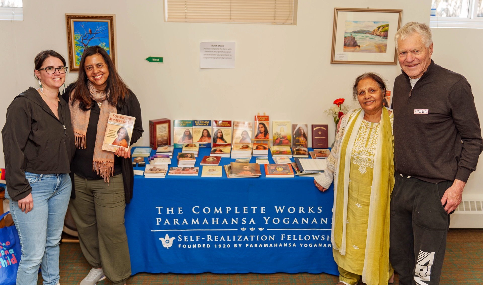 Paramahansa Yogananda's publications are available during the Calgary retreat.