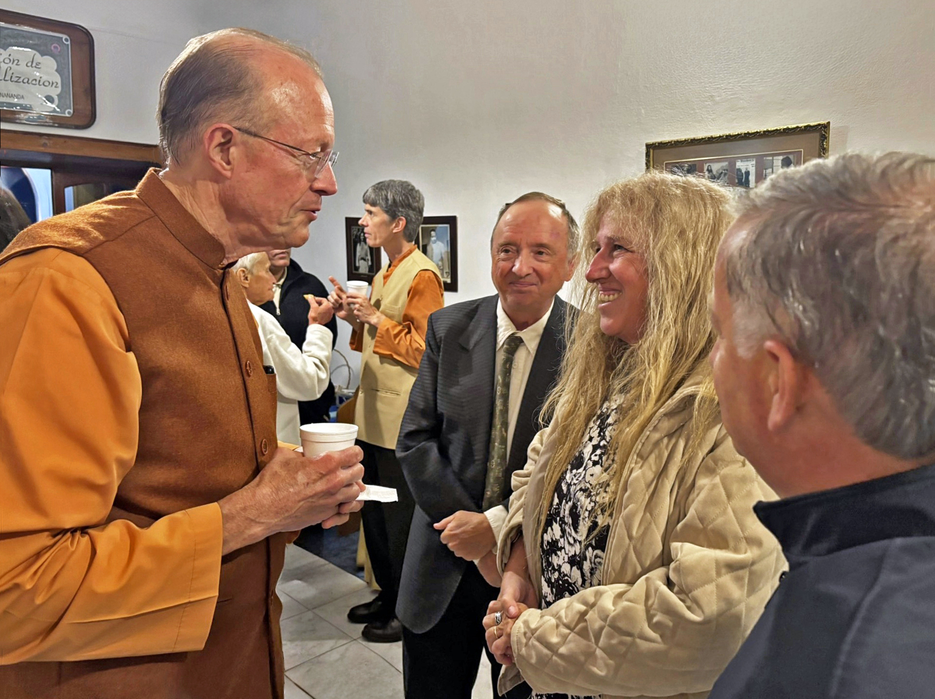 ...and afterwards greet appreciative members.