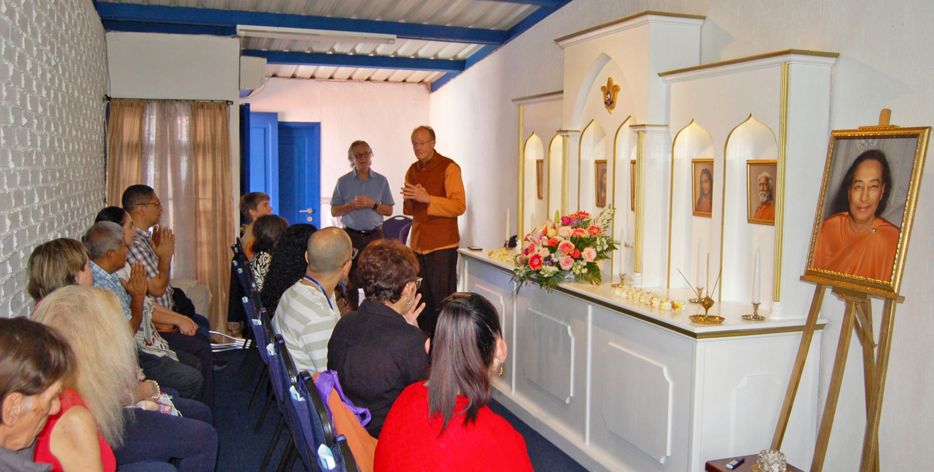 The monks also dedicated the chapel of the SRF Guatemala City Meditation Circle...