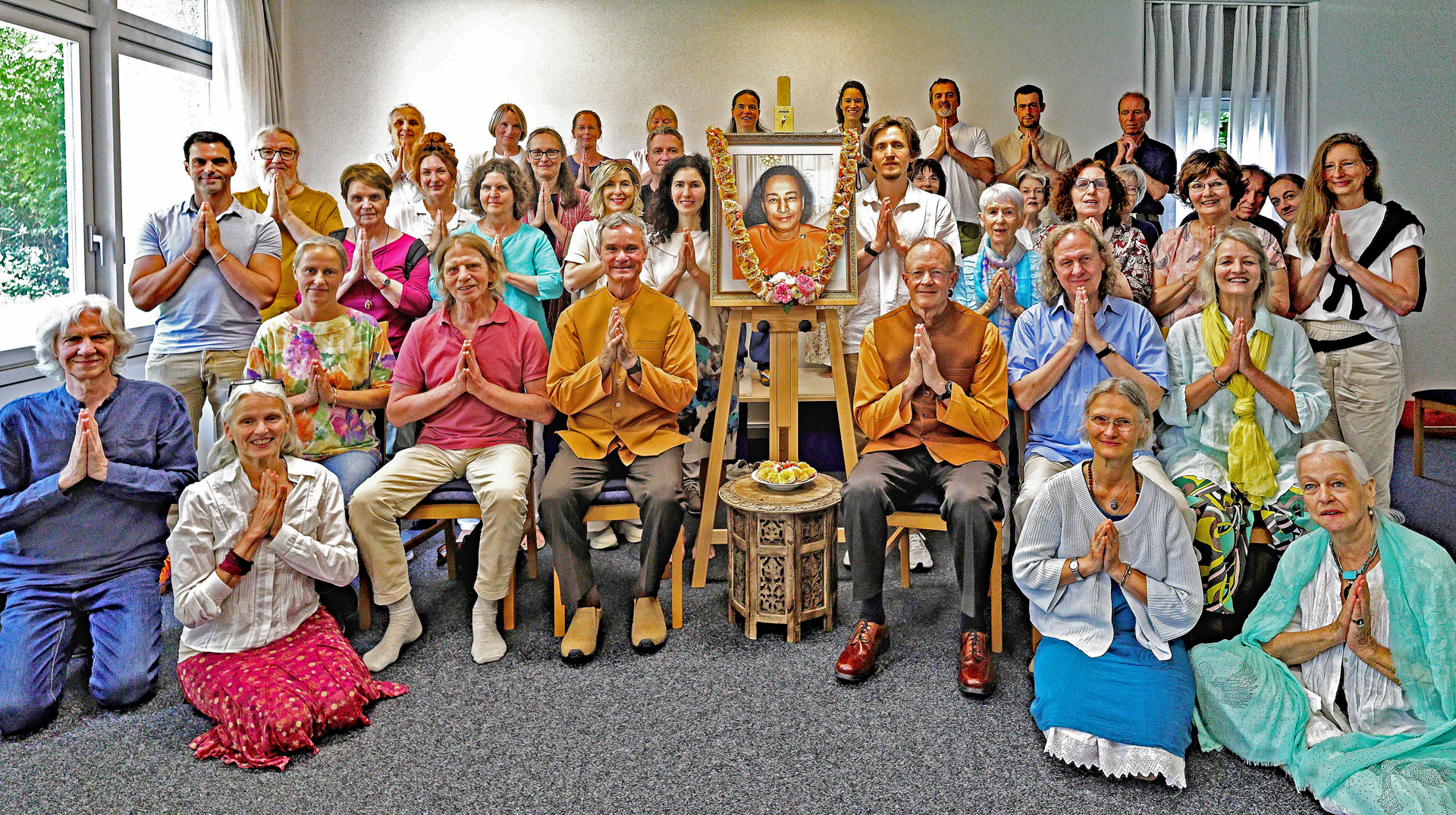 The SRF meditation group in Berlin, Germany, was visited by Brother Prafullananda and Brother Shantimoy.