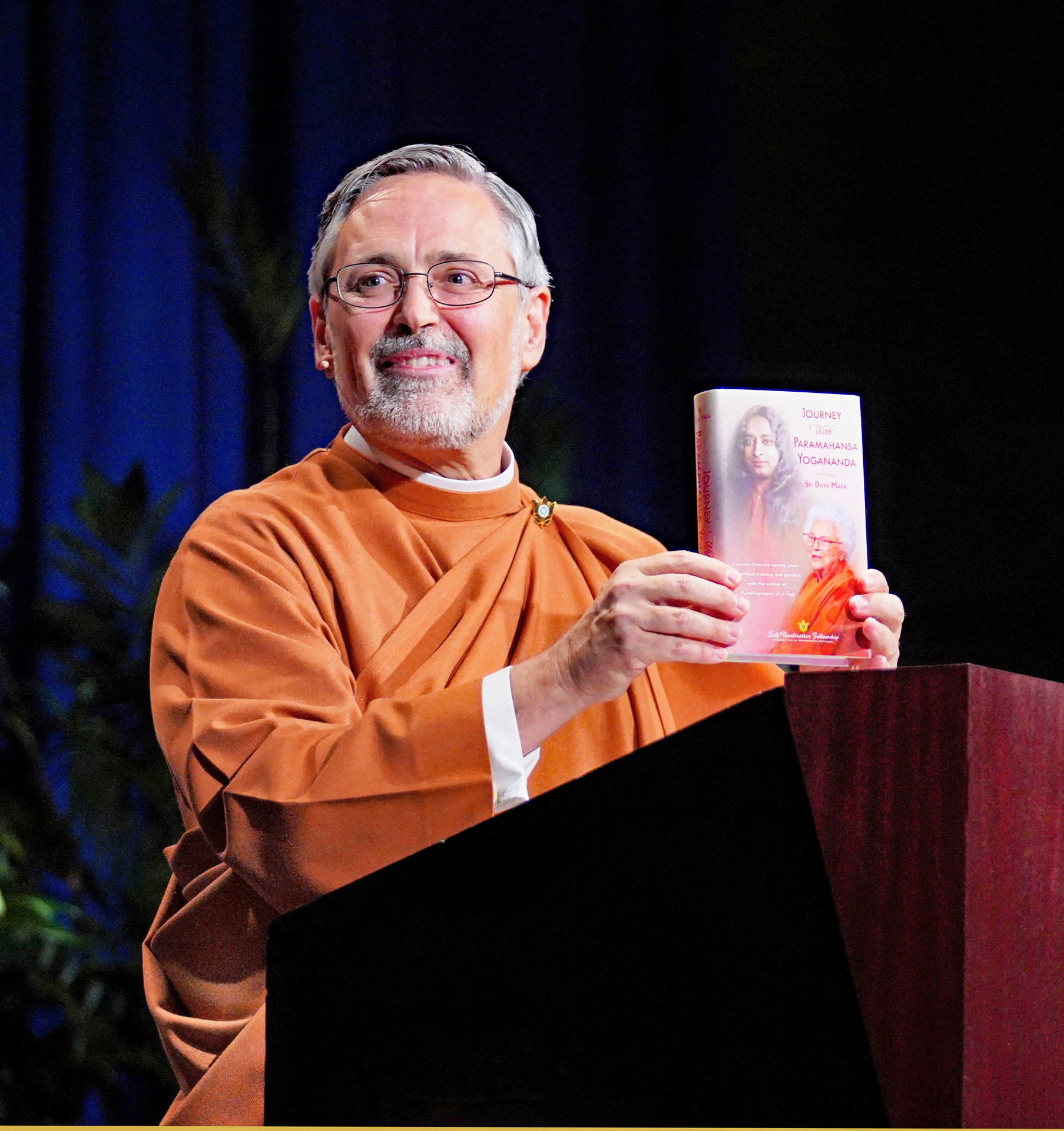 He releases a new book by Sri Daya Mata entitled "Journey with Paramahansa Yogananda."