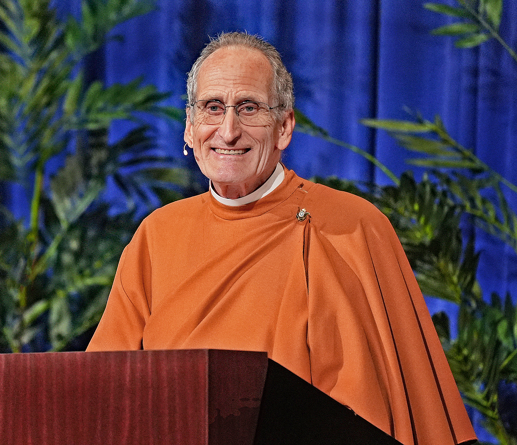 Brother Bhumananda gives a class on "Inner Security Through Divine Connection."