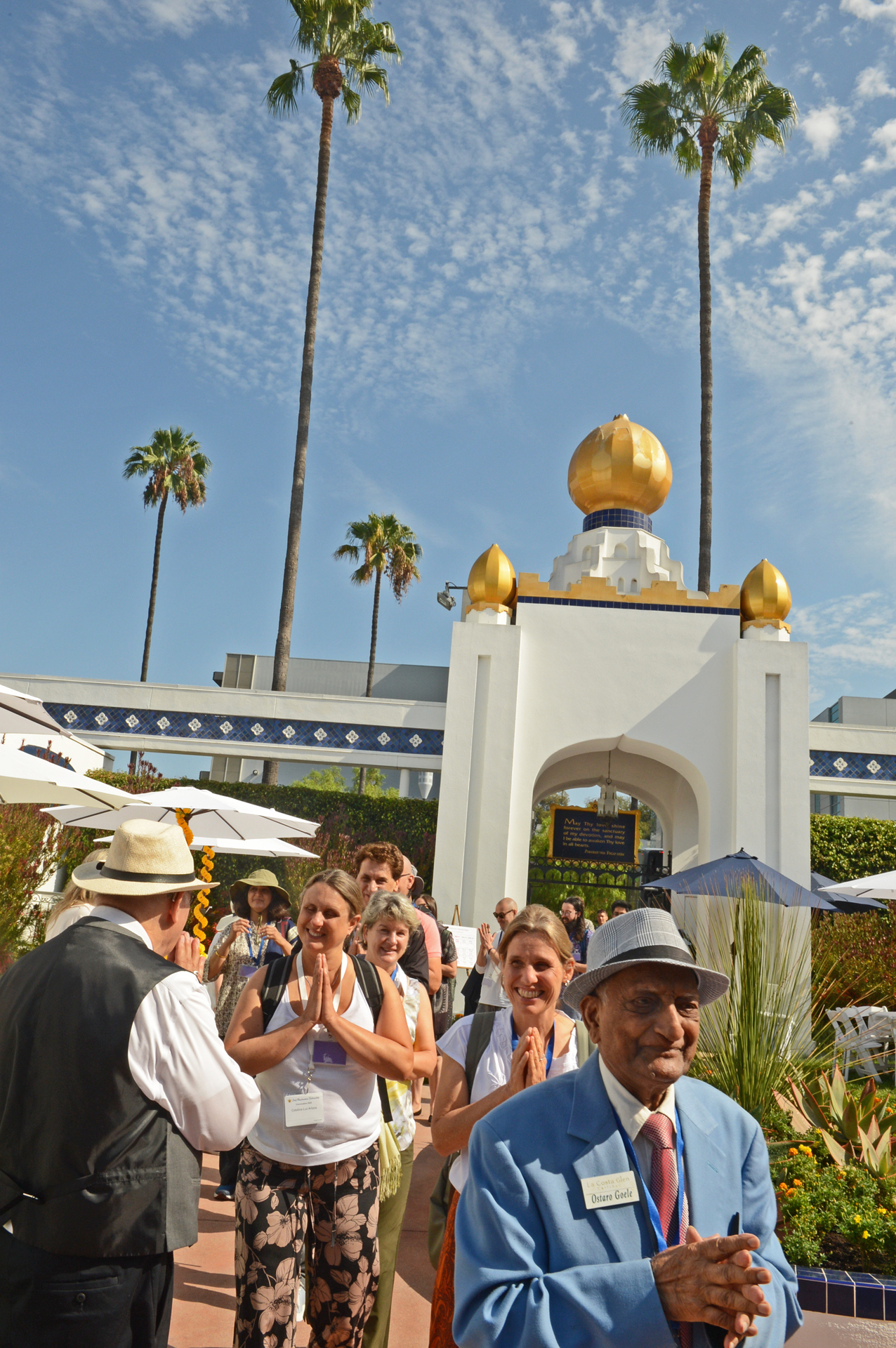 Convocation participants on pilgrimage to SRF Hollywood Temple and Ashram Center...