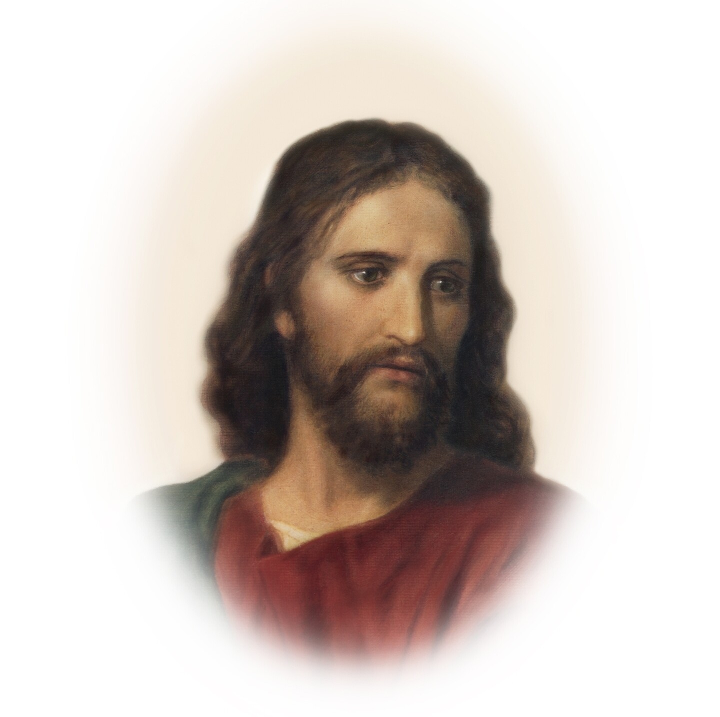 jesus christ oval white background 02