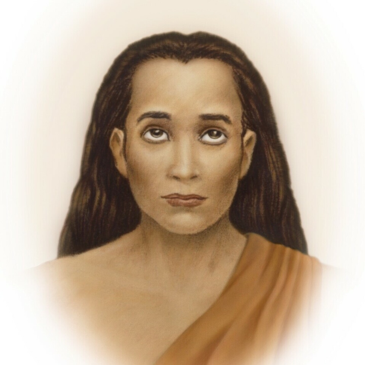 mahavatar babaji oval white background