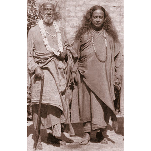 Swami Sri Yukteswar and Paramahansa Yogananda standing together square