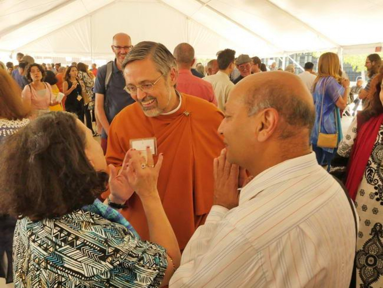 Expand Its Reach- Convocation Attendees Visit with SRF Monastic