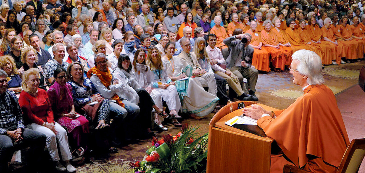 Bro Chidananda Speaking at Convocation Hero Banner