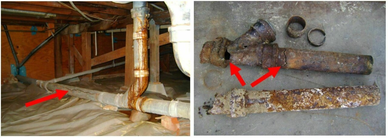 Broken pipes