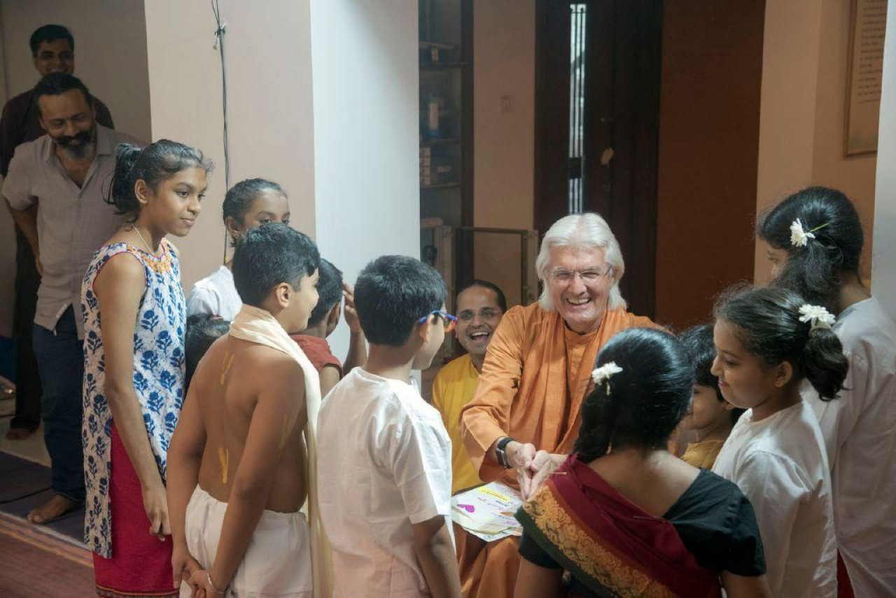 Brother Chidananda In Mumbai For Blog November 10 Greeting Sunday School Children