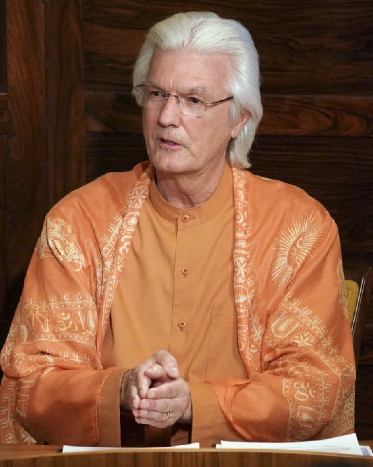 Brother Chidananda during satsanga