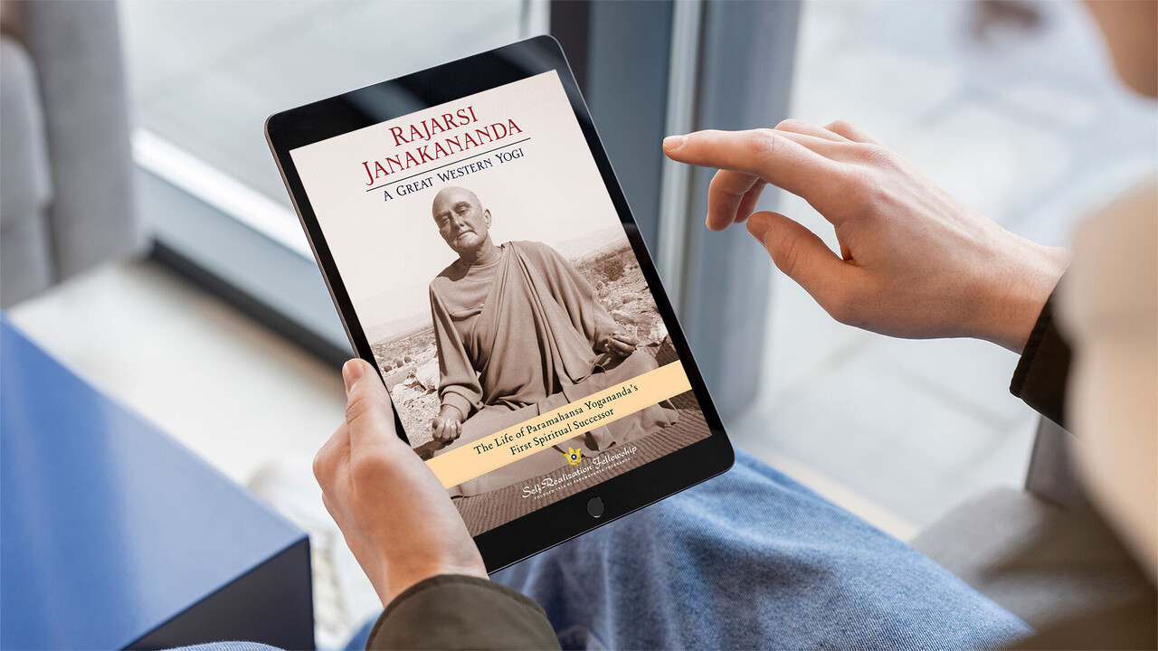 Rajarsi Janakananda tablet image video